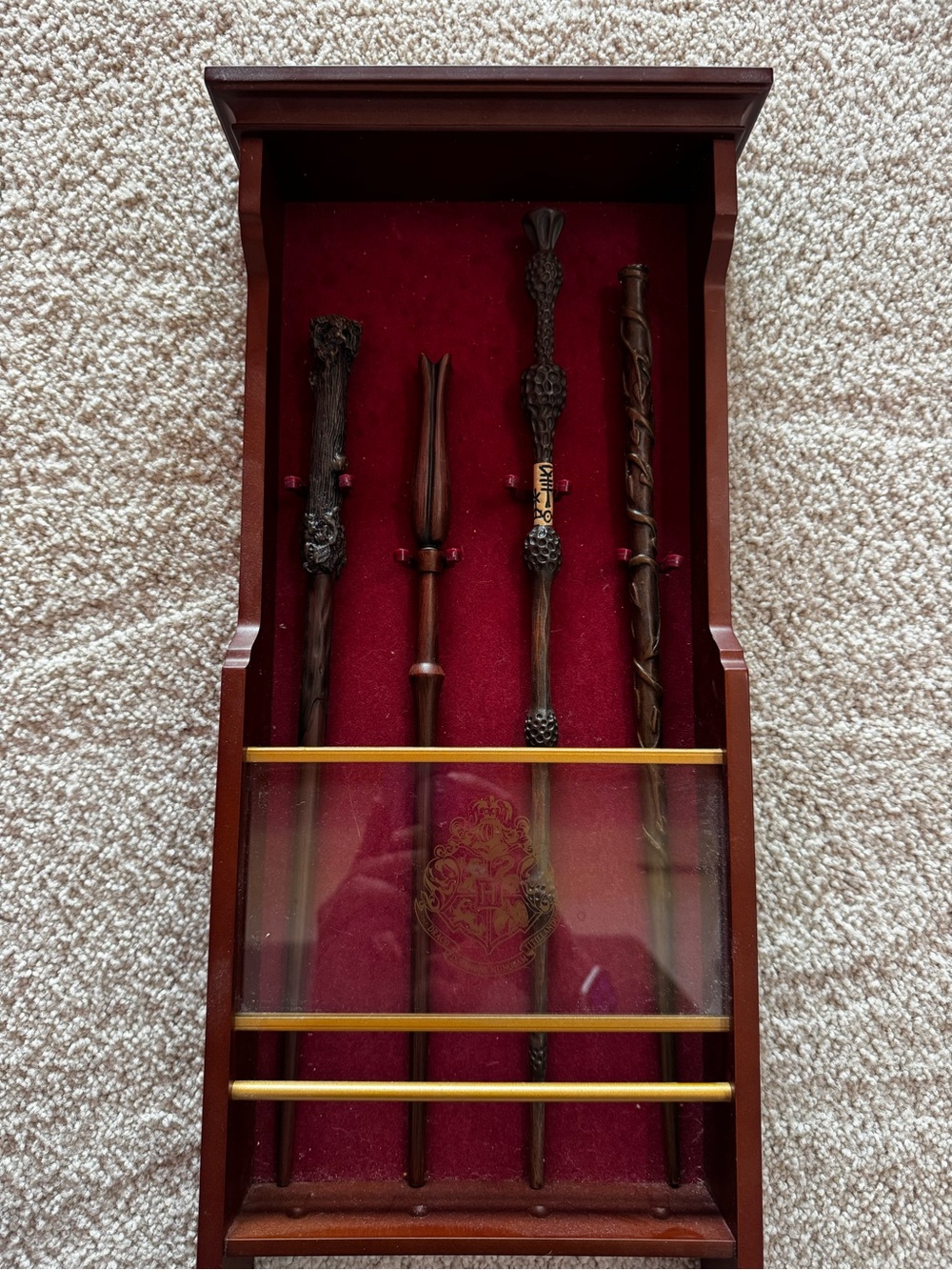 Harry Potter Decorative Dark Brown Wand Set Wall Display